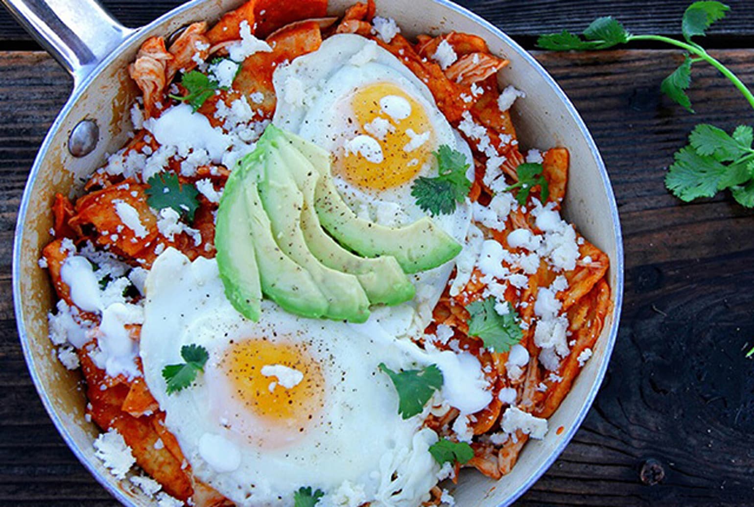 Chicken Chilaquiles with Fried Egg